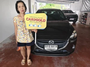 รีวิวรับซื้อรถเล็กประหยัดน้ำมัน Mazda 2 มือสอง สภาพเดิมๆ ไม่เคยชนหนัก ตกลงราคาจบง่าย รับรถกลับทันที