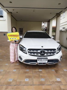 ผลงานรับซื้อรถครอสโอเวอร์พรีเมียม Benz GLA-Class สีขาว รถบ้านดูแลดี ปิดยอดไฟแนนซ์ให้พร้อมโอนส่วนต่างรวดเร็ว