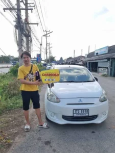 ผลงานรับซื้อรถบ้าน Mitsubishi Mirage 5 ประตู ตรวจสภาพตรงไปตรงมา จ่ายเงินสดหน้างาน
