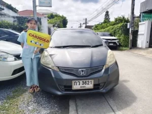ภาพความประทับใจจากลูกค้า บริการรับซื้อรถเก่า Honda Jazz โฉม GE ถึงหน้าบ้านอย่างมืออาชีพ